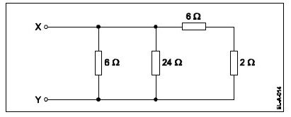 Calculate the resistance measured between point X and Y? 2 OHM 3OHM 8OHM 6 OHM