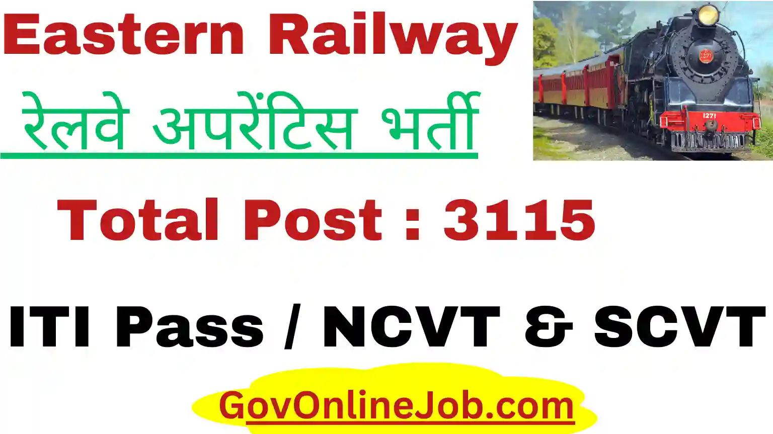 Eastern Railway Apprentice Online Form